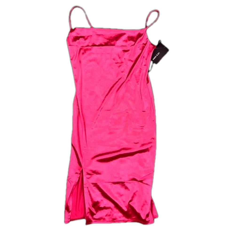 Pink satin dress NWT